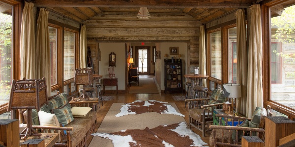 Lobby of a lodge at The Ranch at Rock Creek