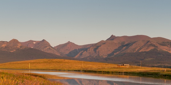 River and mountains, Blackfeet Indian Reservation