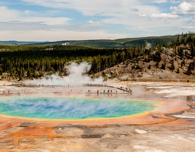 Grand Prismatic Spring, Midway Geyser Basin,